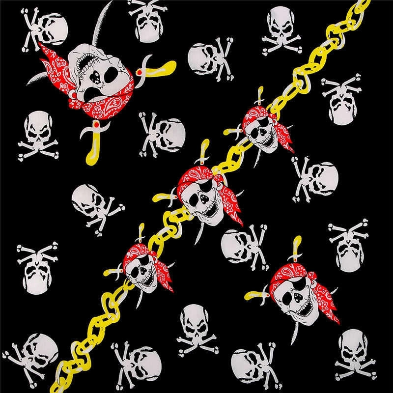 Men'S Hip-Hop Skull Cotton Kerchief