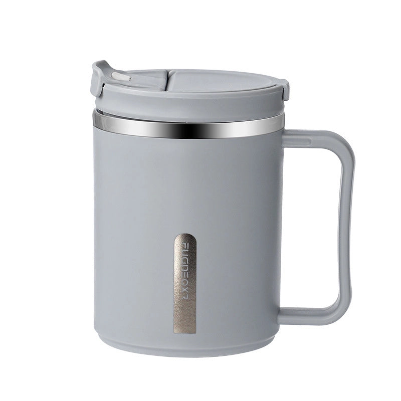 Stainless Steel Cup With Lid Mug With Spoon Office Cup Tea Cup Coffee Cup Thermos Cup For Girls And Boys