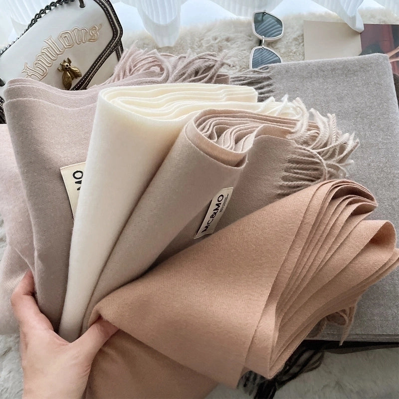 Soft Imitation Cashmere Scarf Women's Autumn And Winter  New Warm Couple Scarf Cold-proof Outer Long Shawl