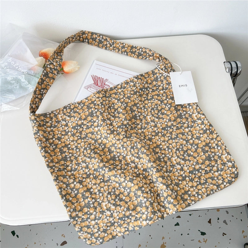 Women's Medium Polyester Flower Leopard Sexy Pillow Shape Open Underarm Bag
