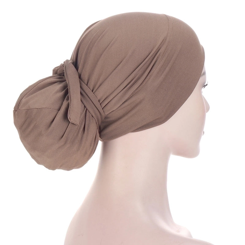 Women's Minimalist Solid Color Eaveless Beanie Hat