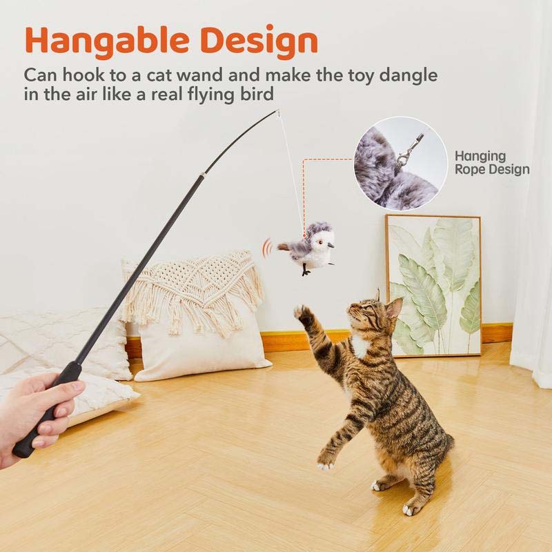 Rechargeable. Interactive Cat Exercise Toys. Lifelike Bird