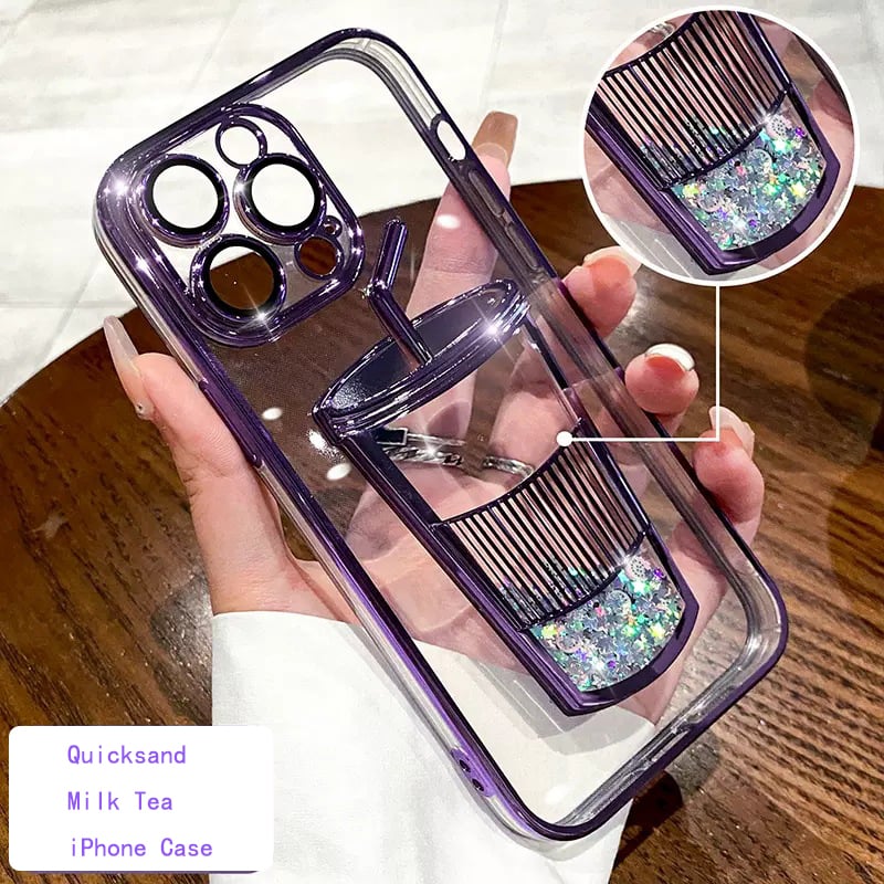 Gradient  Quicksand Starlight cup iPhone Case