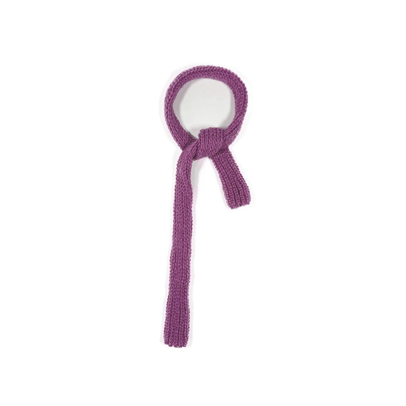 Women's Minimalist Streetwear Solid Color Acrylic Knit Scarf