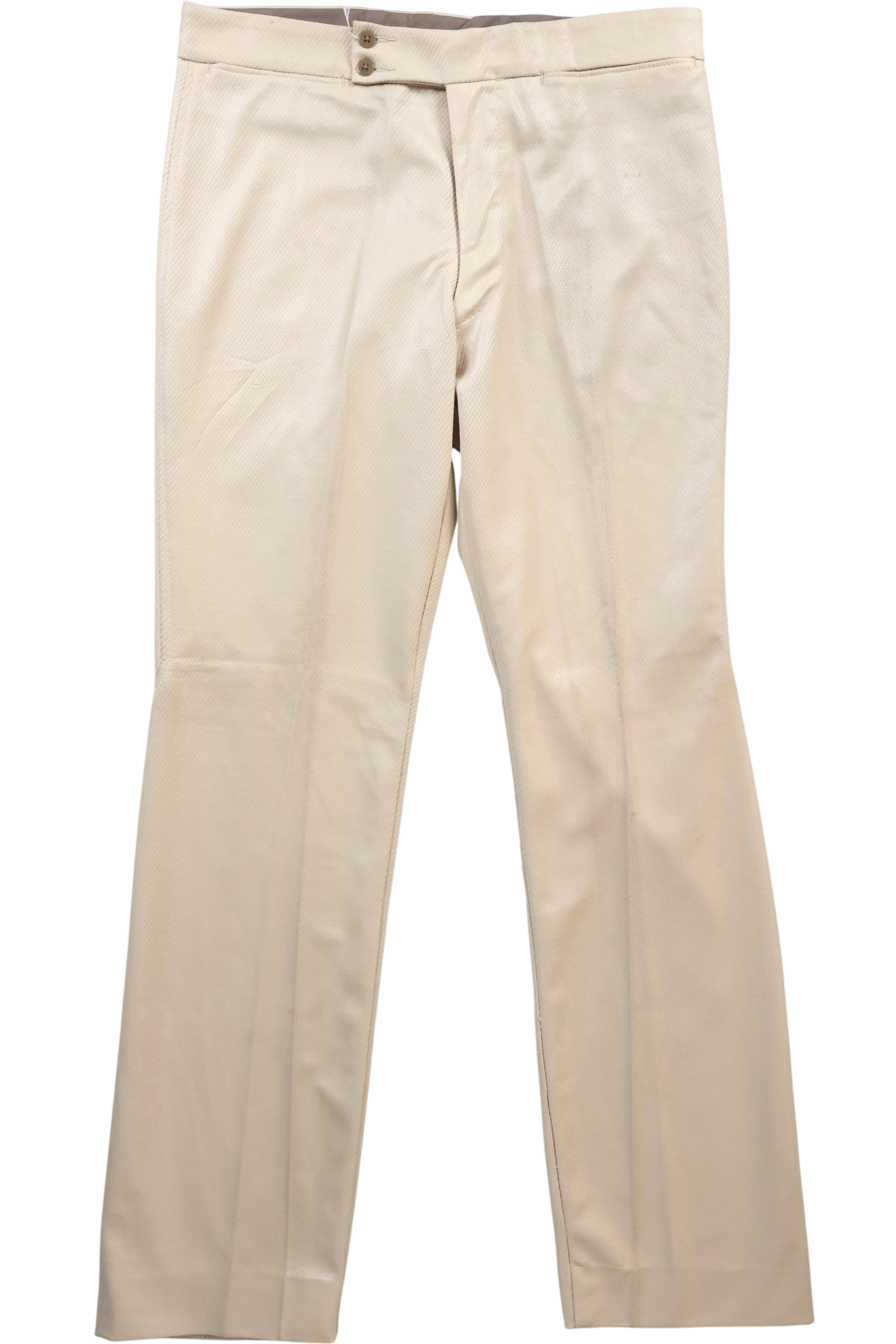 1970s Beige Straight Leg Trousers