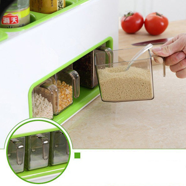 Condiment Storage Rack. Kitchen Utensils Combination Condiment Storage Box Rack