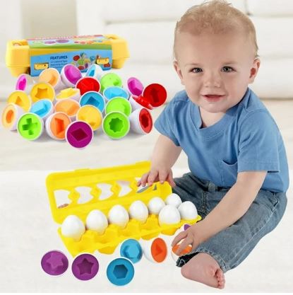 Educational Matching Eggs 3D Puzzle Game 12Pcs