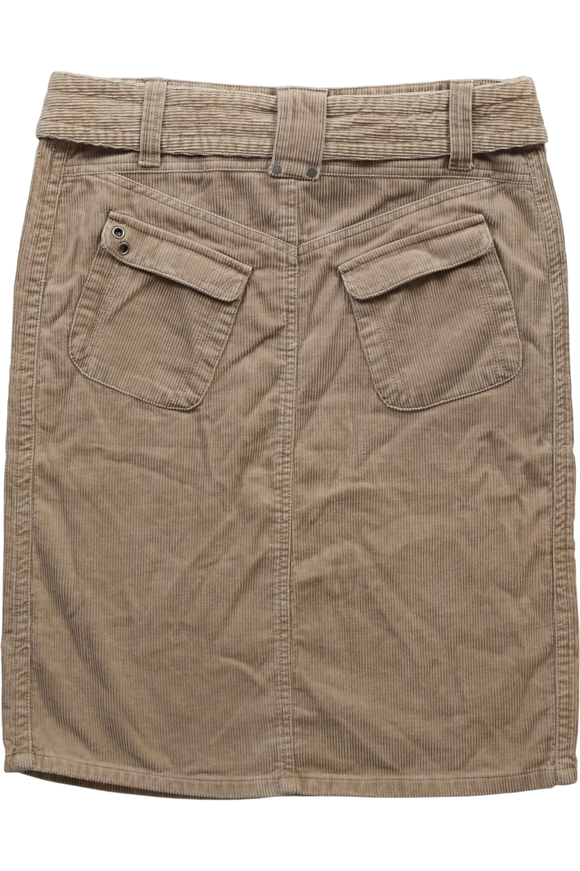 Corduroy Stud Belt Cargo Skirt