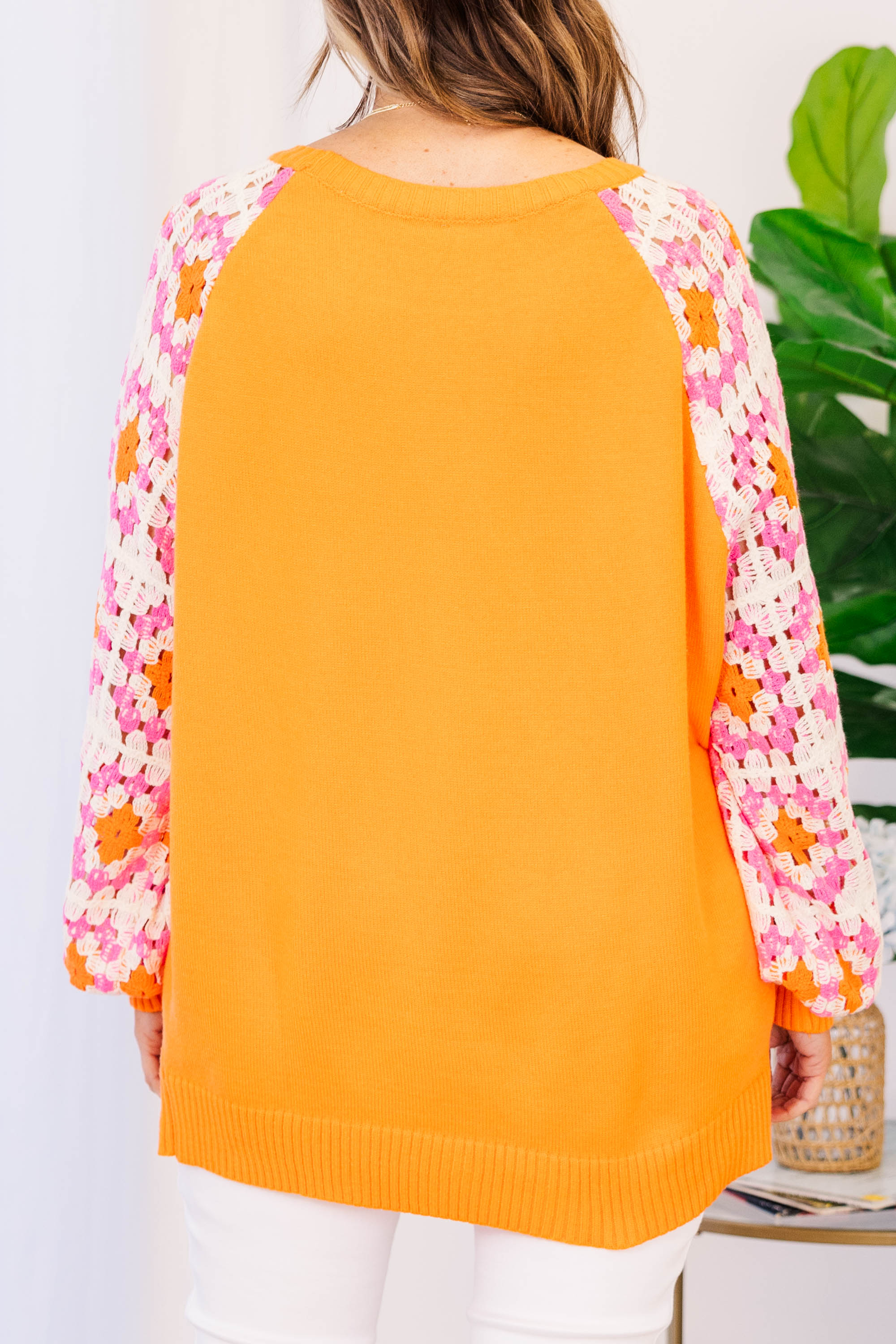 An Adorable Smile Sweater. Orange