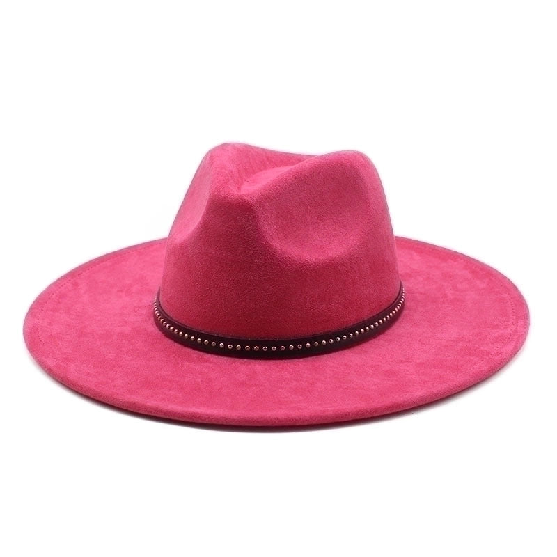 Unisex Vintage Style Ethnic Style Solid Color Flat Eaves Fedora Hat