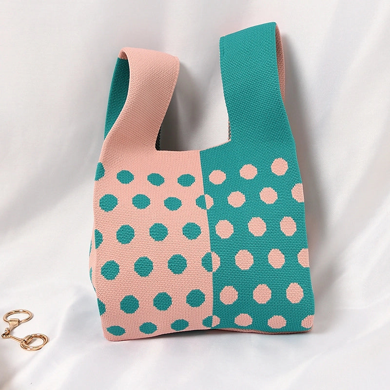 Women's Small Polyester Geometric Streetwear Open Tote Bag