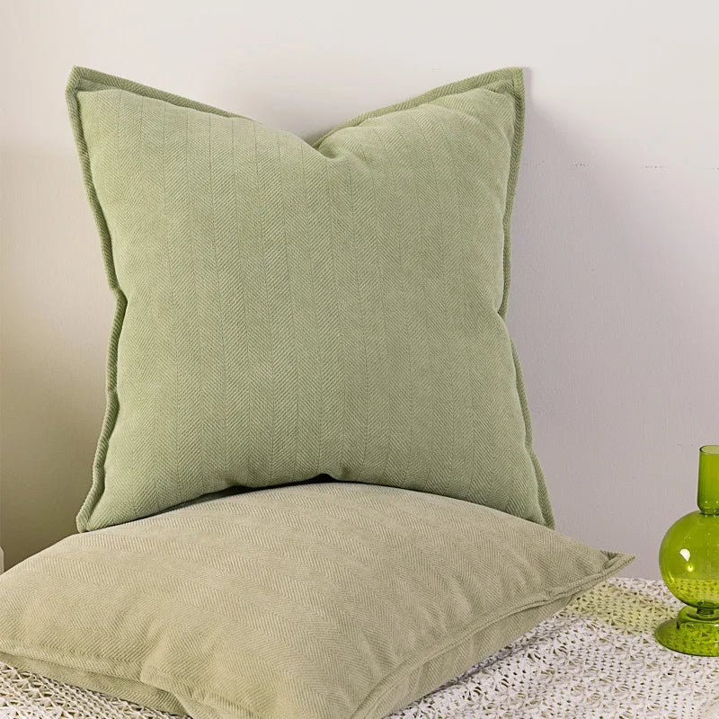 Alden Thickened Solid Cushion Cover - Ginger