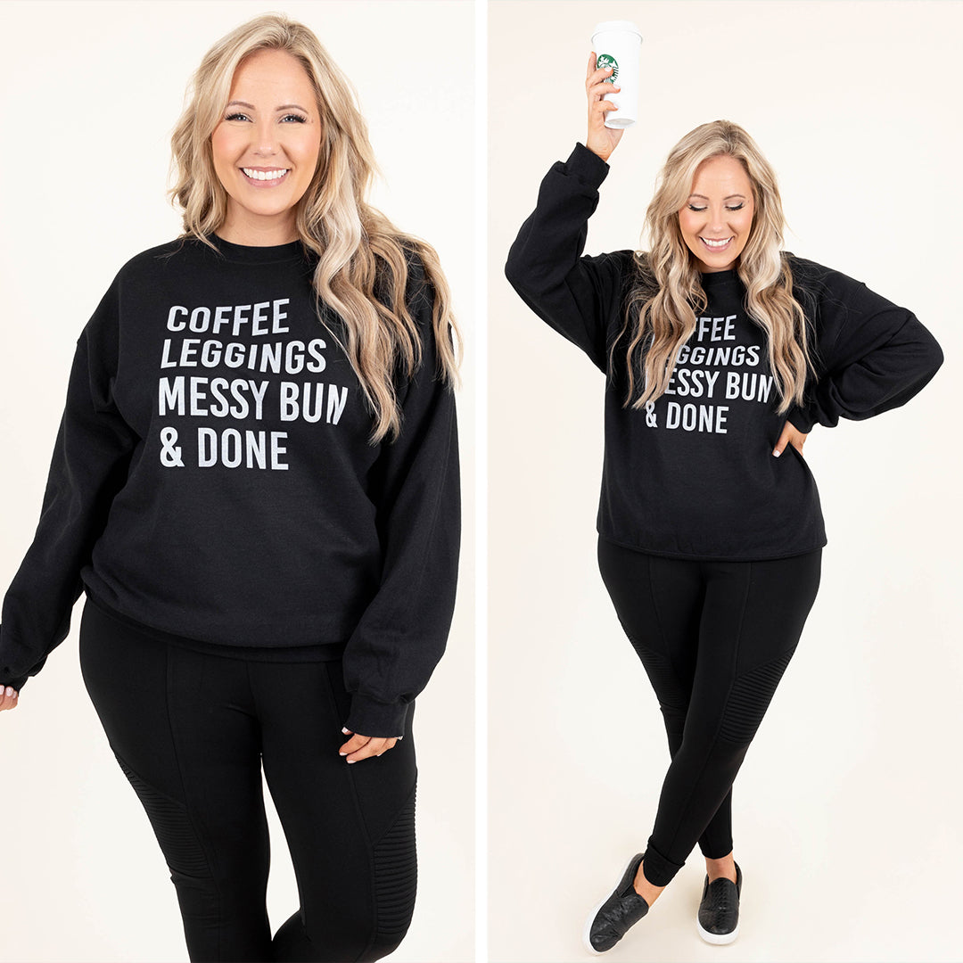 My Favorite Routine Sweatshirt. Black