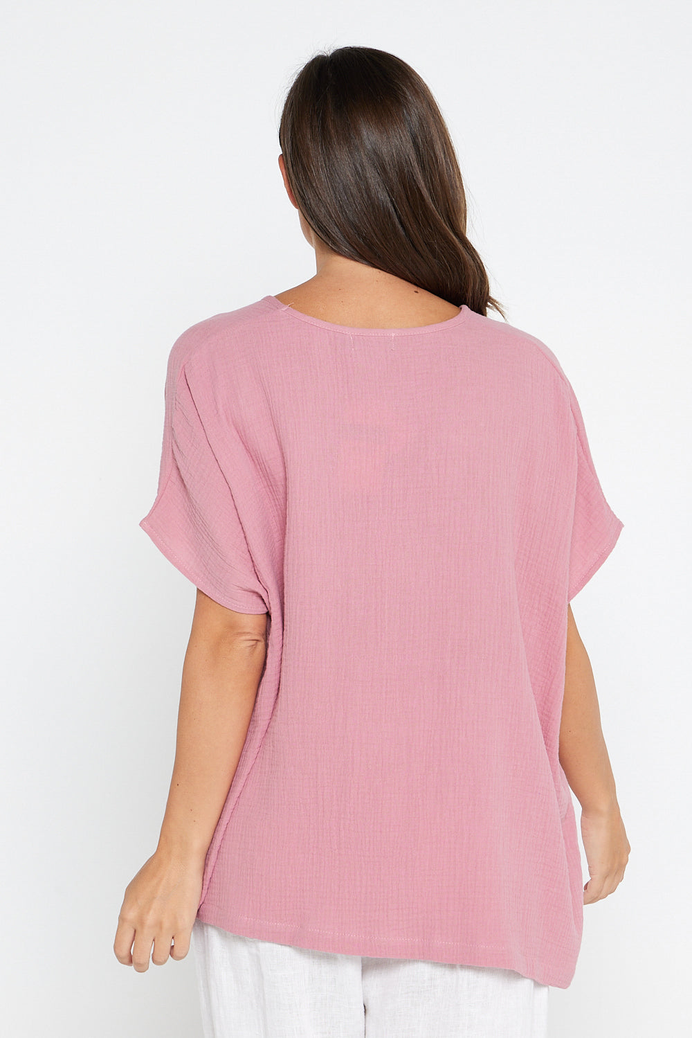 Tahiti Muslin Top - Rose