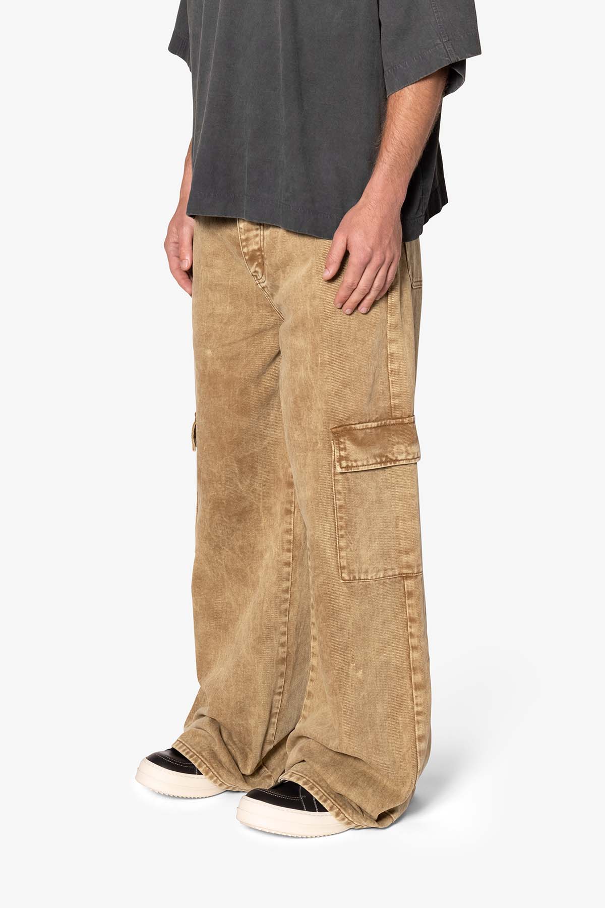 Void Baggy Cargo Denim - Brown