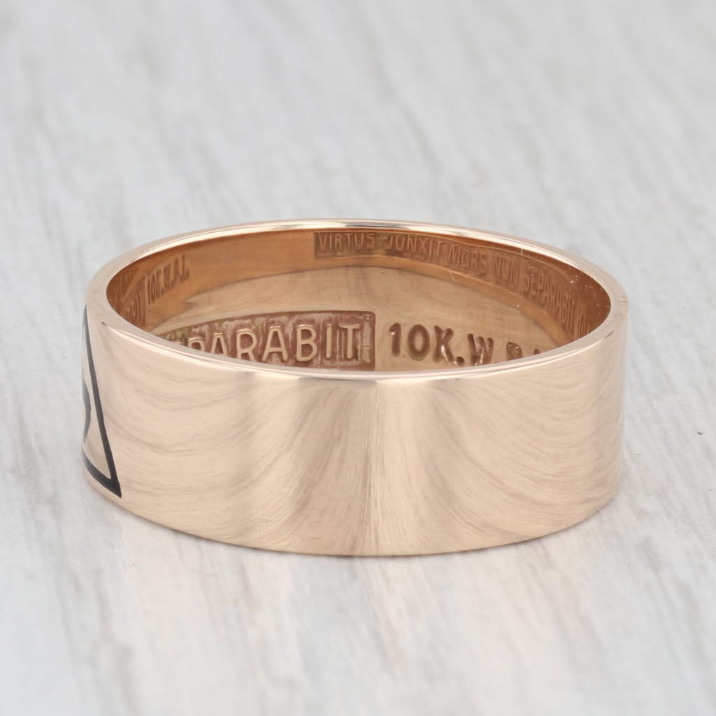 Scottish Rite Yod Ring 10k Yellow Gold 14th Degree Masonic Size 10.75 Band