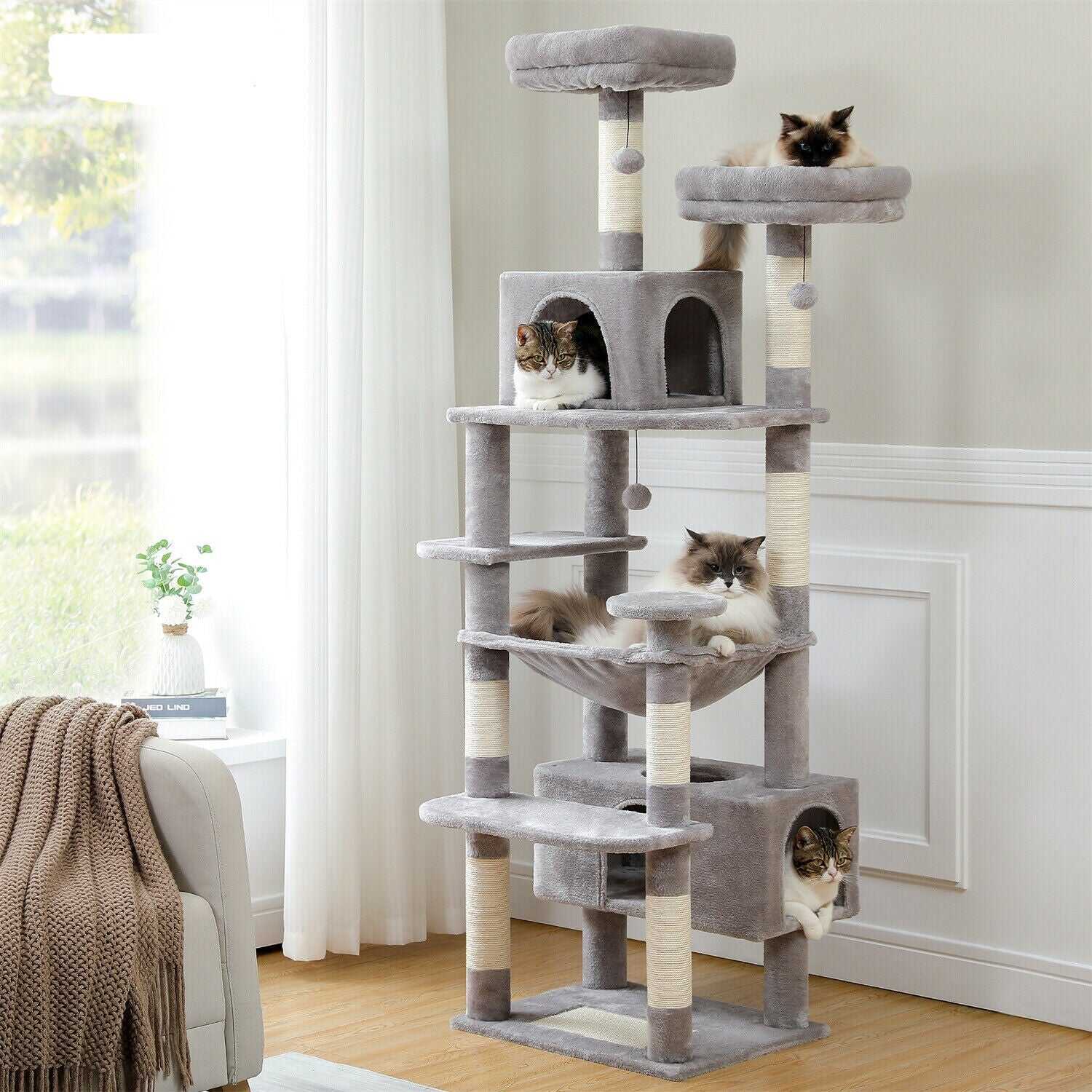 184cm Multilevel Cat Scratching Tower/ Tree