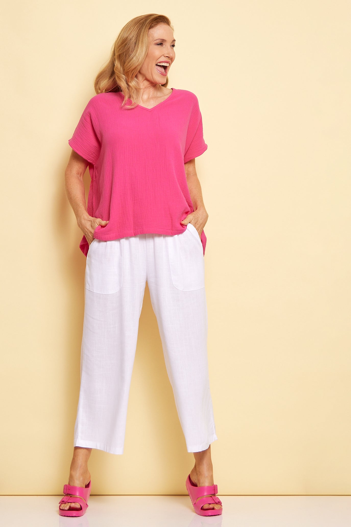 Linen Pants - White Linen
