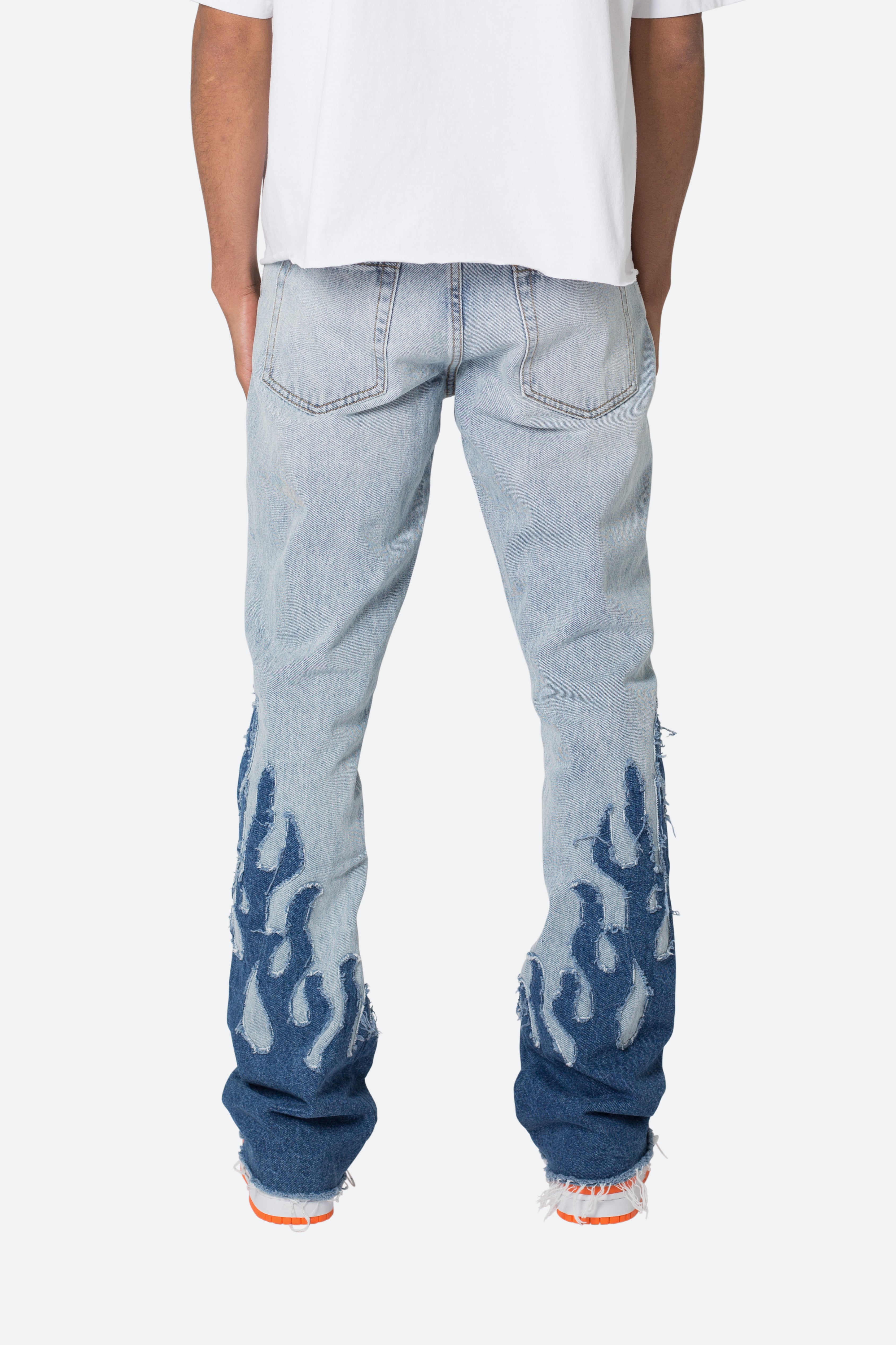 B556 Flame Flare Denim - Blue