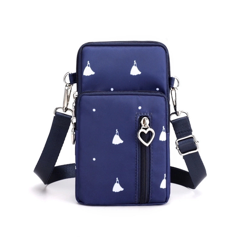 Women'S Nylon Solid Color Fashion Zipper Phone Wallet