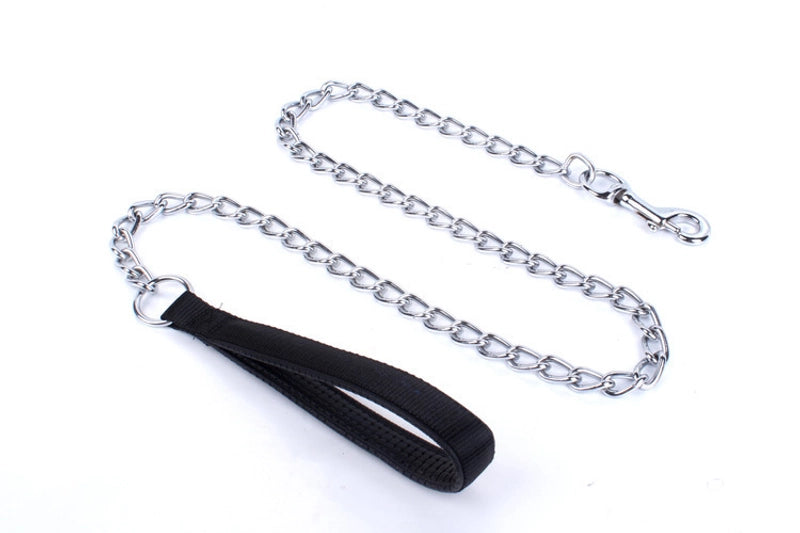 Dog Traction Pet Traction Rope Foam Handle Metal Iron Dog Chain Dog Rope Twist Chain Pet Traction Chain