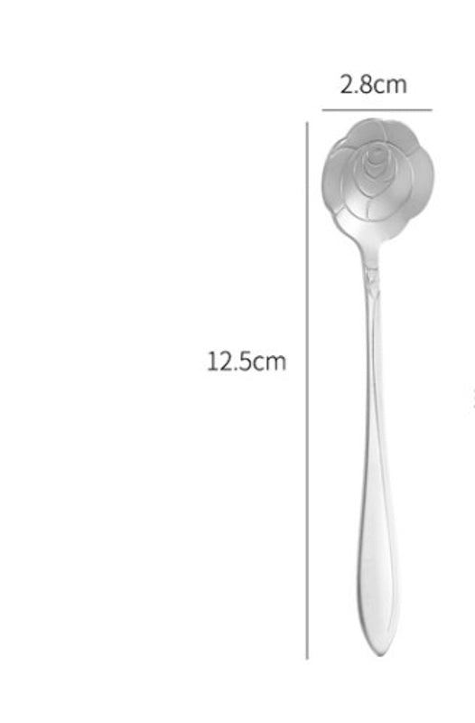Casual Flower Stainless Steel Spoon