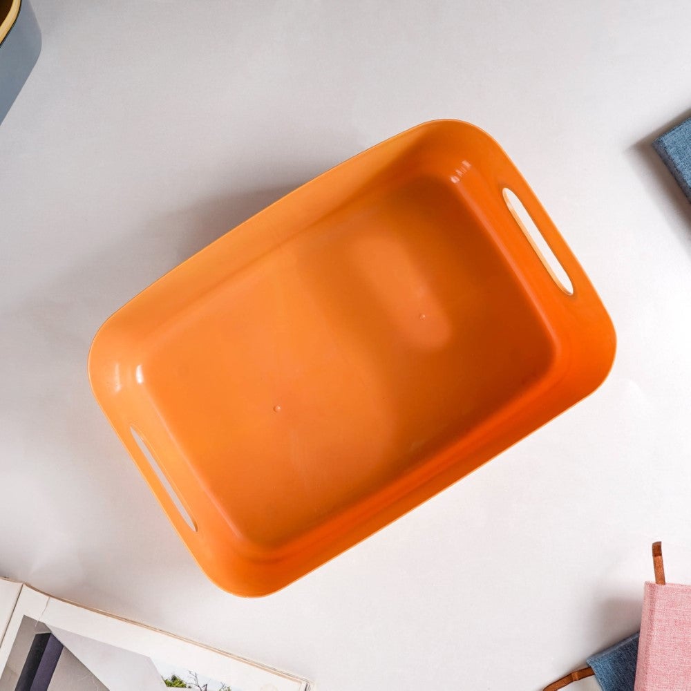 Multipurpose Storage Basket Orange Set Of 2 11 Inch