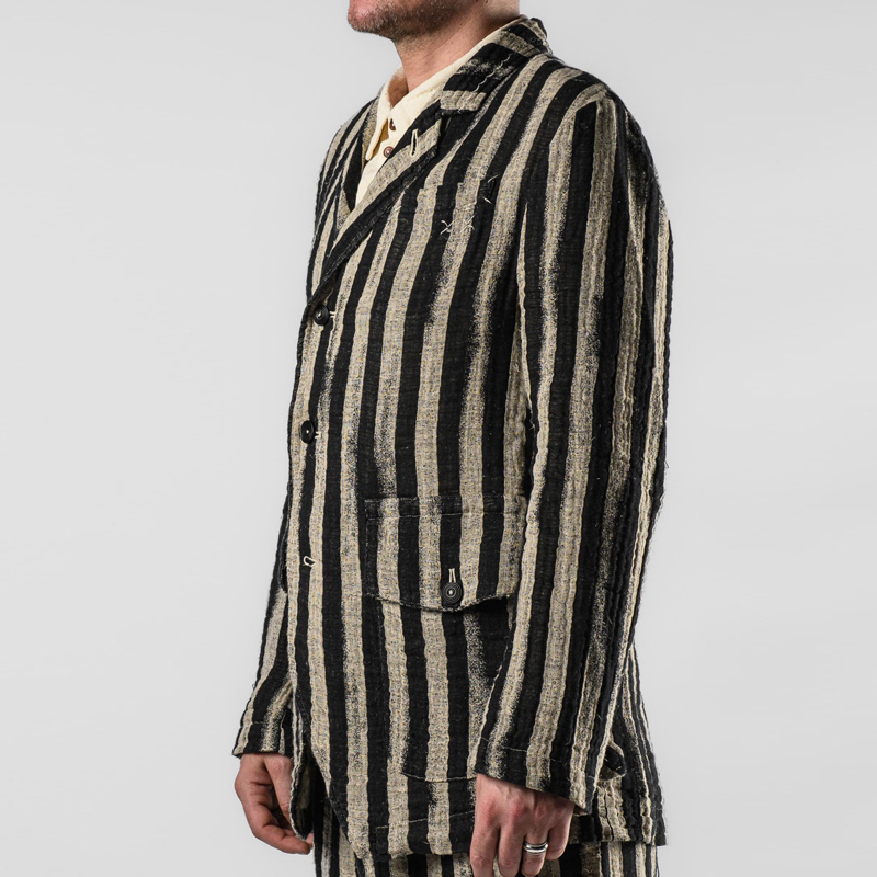 Men's Vintage Cotton and Linen Jacquard Slim Fit Blazer