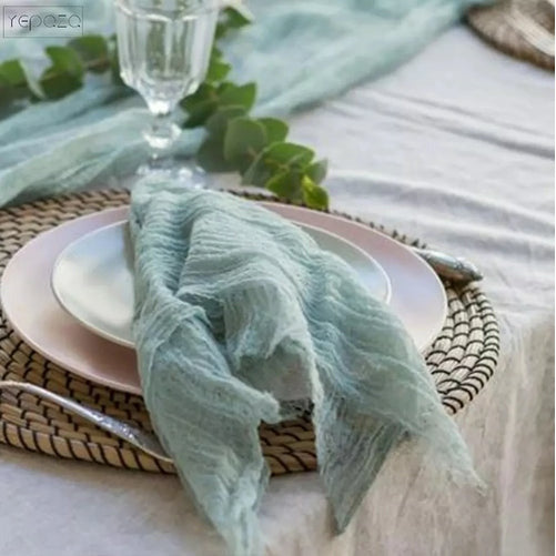 1 piece wedding 100% cotton white cheesecloth Christmas napkin table