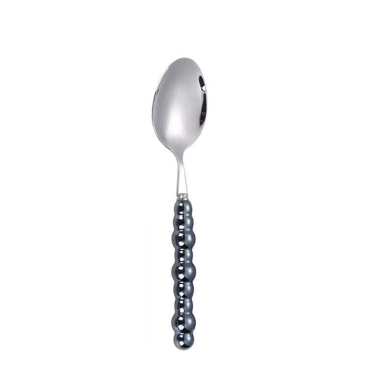 Ceramic Pearl Handle Stainless Steel Knife. Fork And Spoon Creative Light Luxury Western Food Hotel Steak Knife Dessert Spoon Tableware Suit