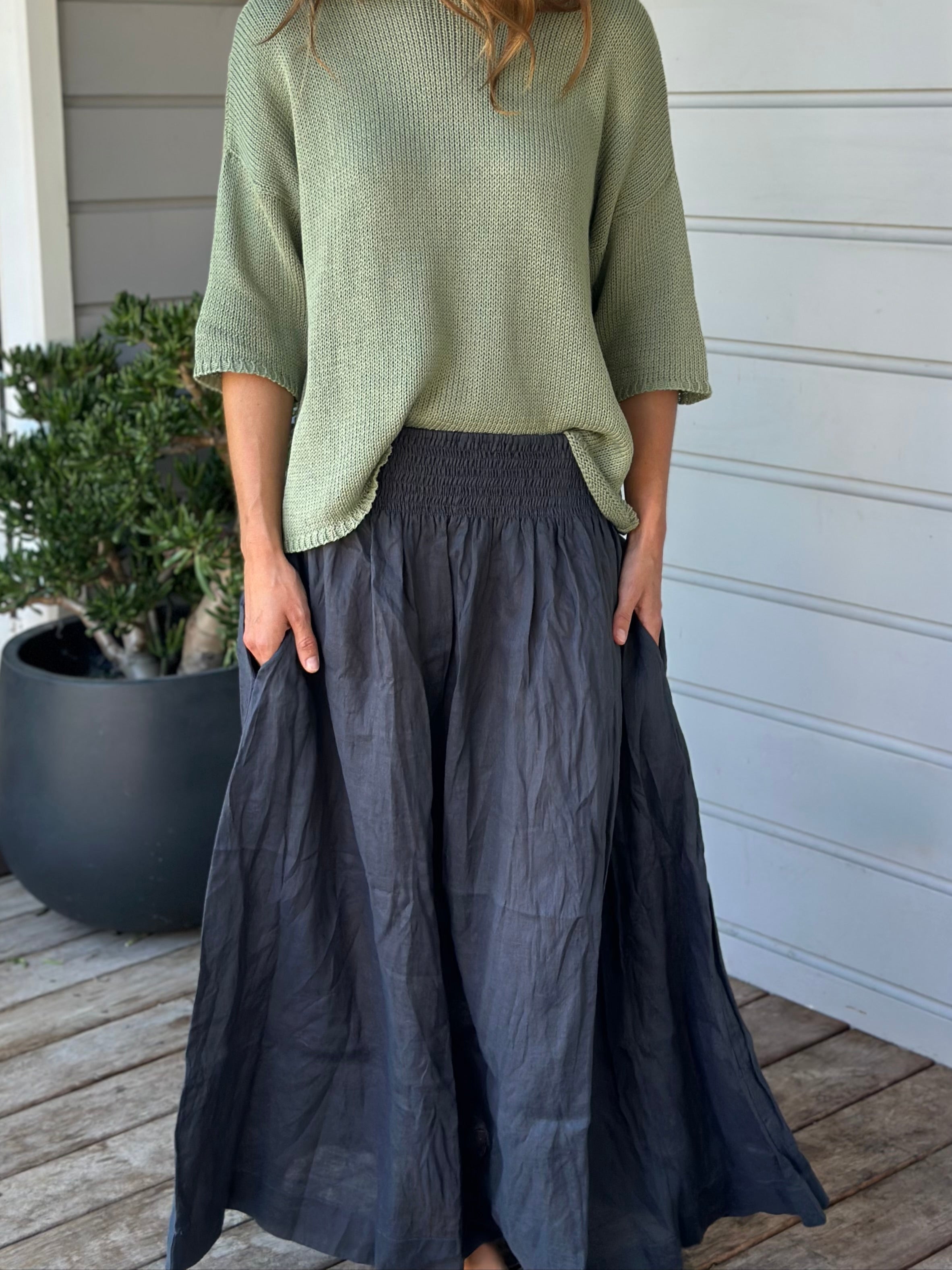 charcoal linen