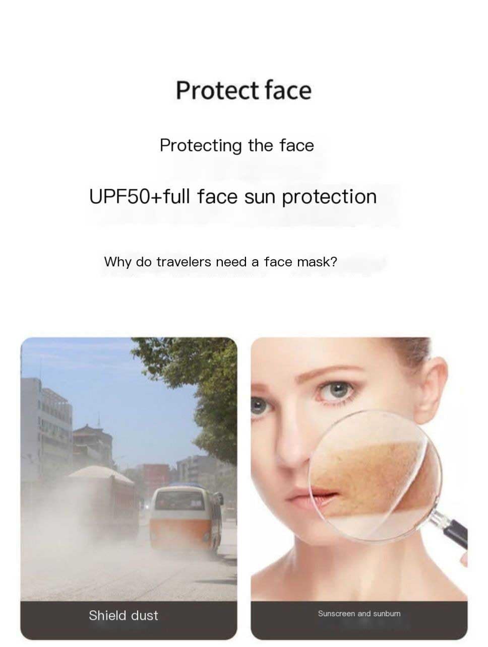 Breathable sun protection windproof mask