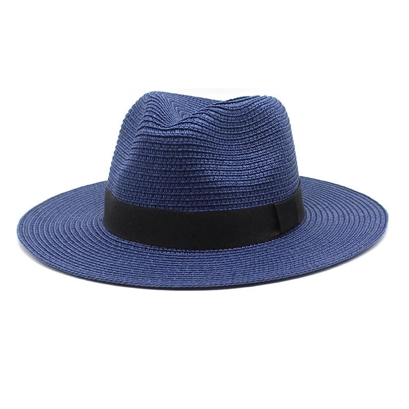 Unisex Minimalist Solid Color Flat Eaves Fedora Hat