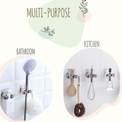 50% OFF-Wall Mount Broom Mop Holder