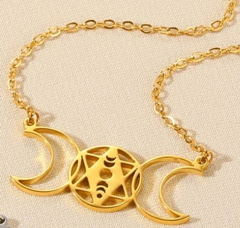 Minimalist Devil's Eye Heart Shape Butterfly Stainless Steel Plating Hollow Out Pendant Necklace