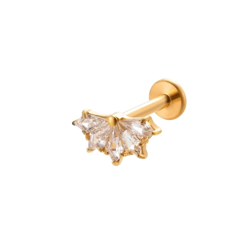 1 Piece Ear Cartilage Rings & Studs IG Style Vintage Style Leaves Heart Shape Bee Pure Titanium Plating Inlay Zircon