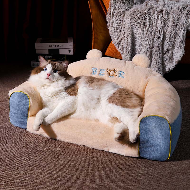 Cute Bear Shape Sofa Cat Bed