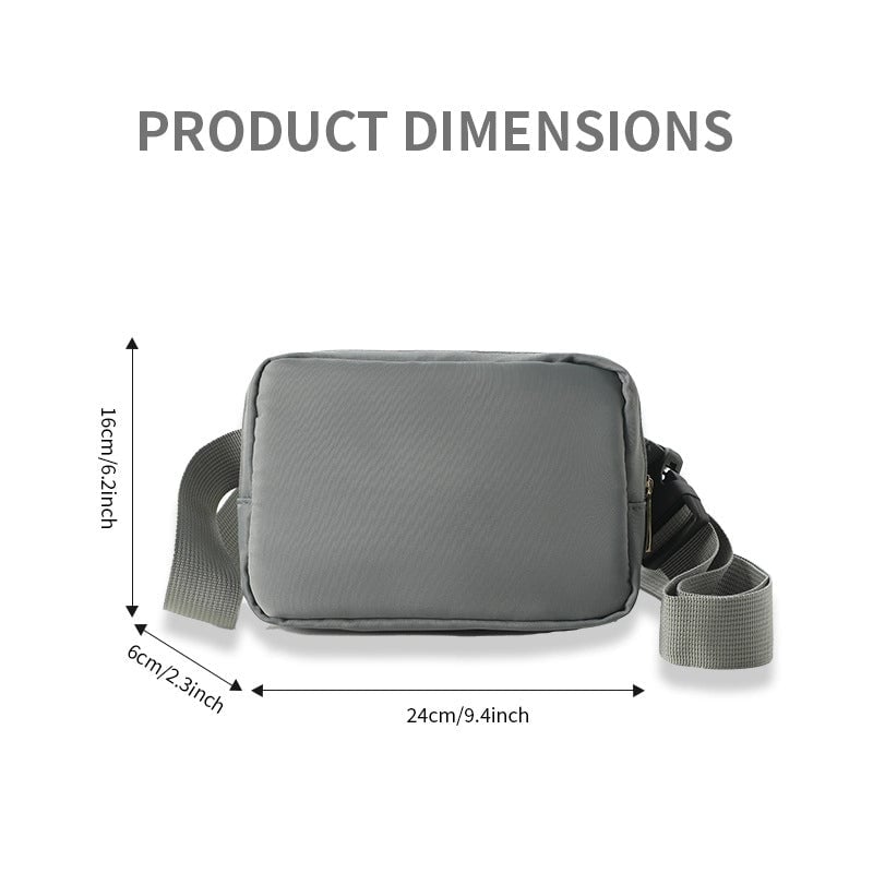 Unisex Basic Solid Color Nylon Waist Bags