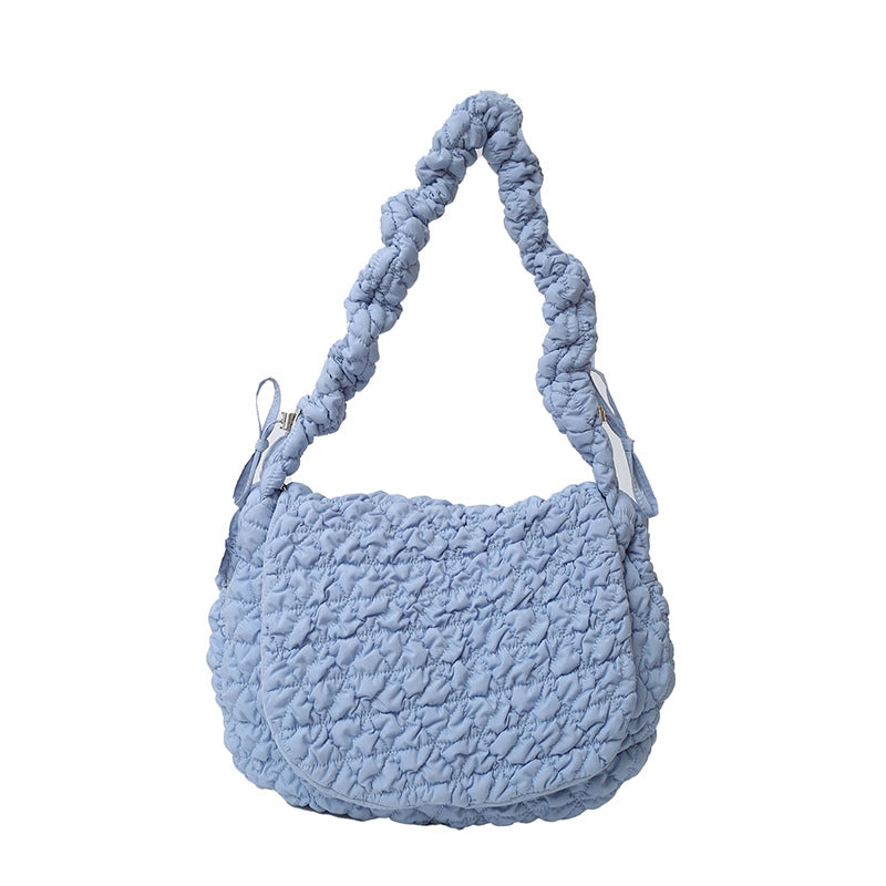 Women's Nylon Solid Color Streetwear Square Flip Cover Underarm Bag