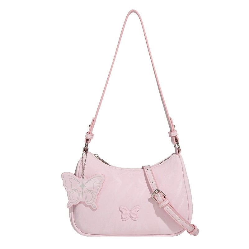Women's Small PU Solid Color Streetwear Square Zipper Underarm Bag