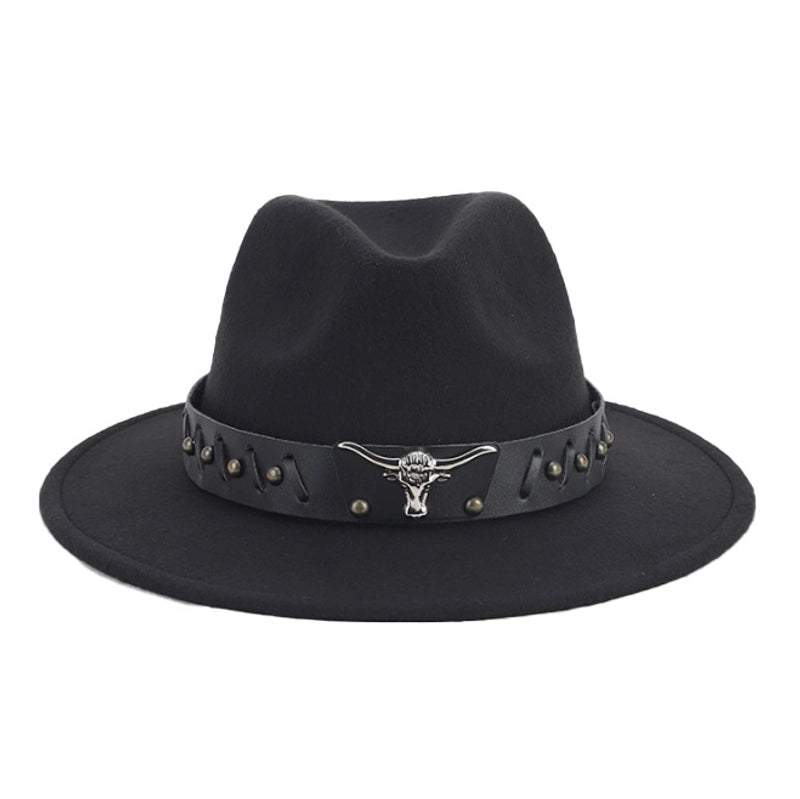 New Black Hat Panama Hat Western Denim Jazz Hat Vintage Felt Hat