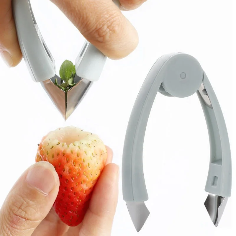 Hot Sell Kitchen Accessories Strawberry Stem Separator Fruit Corer Stalks Stems Remover Strawberry Huller