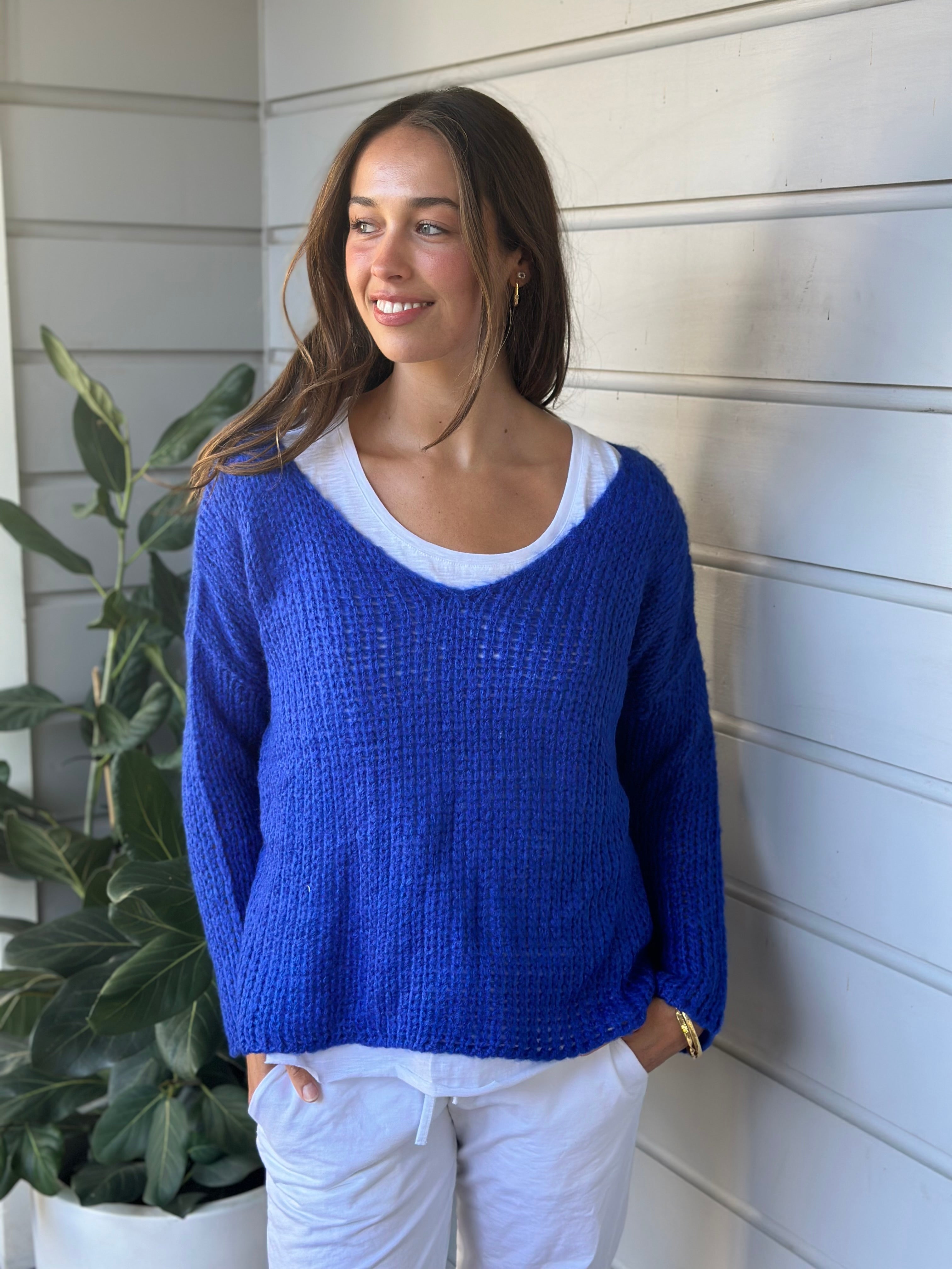 knit - cobalt blue
