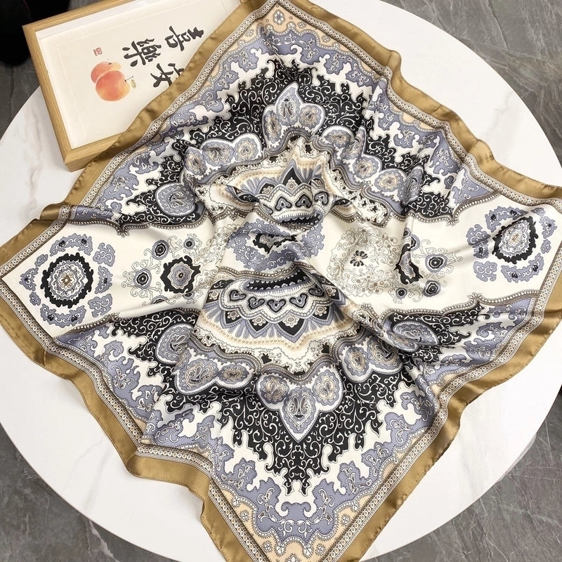 Women's Ethnic Style Totem Satin Silk Scarves