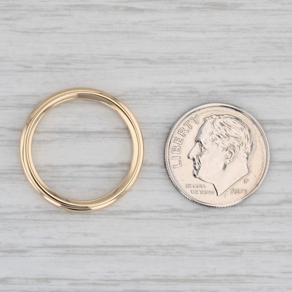 Vintage Classic Women's Wedding Band 18k Yellow Gold Size 6.5 Ring Woods