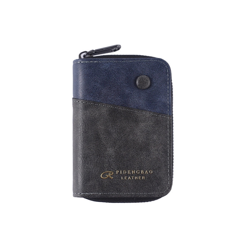 Unisex Solid Color Pu Leather Zipper Small Wallets
