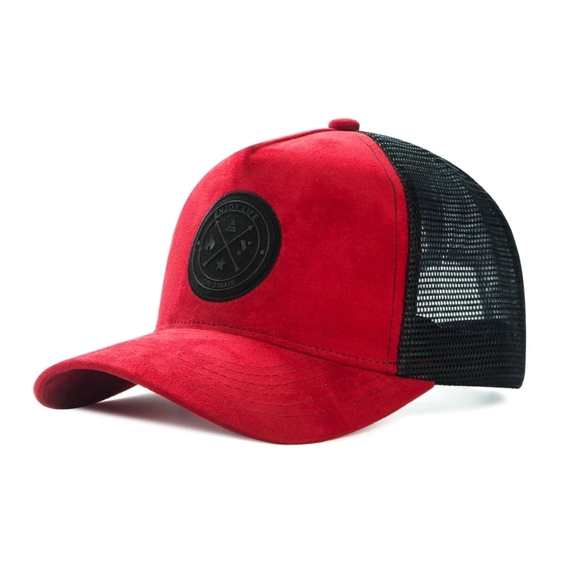 Unisex Minimalist Color Block Star Hollow Out Curved Eaves Baseball Cap