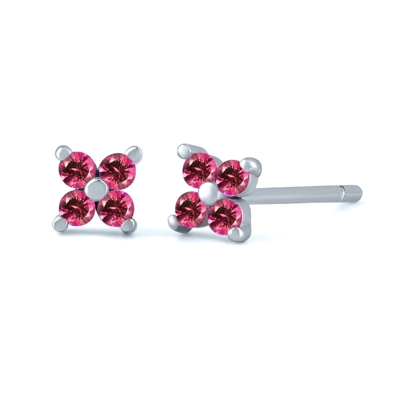 Minimalist Leaf Square Water Droplets Copper Ear Studs Plating Inlay Zircon Copper Earrings