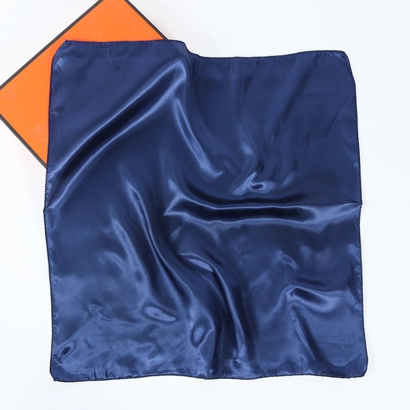 Women's Minimalist Solid Color Polyester Silk Scarf