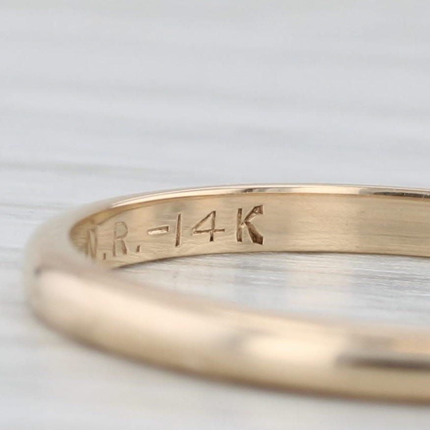Classic Gold Wedding Band 14k Yellow Gold Size 7 Ring Stackable